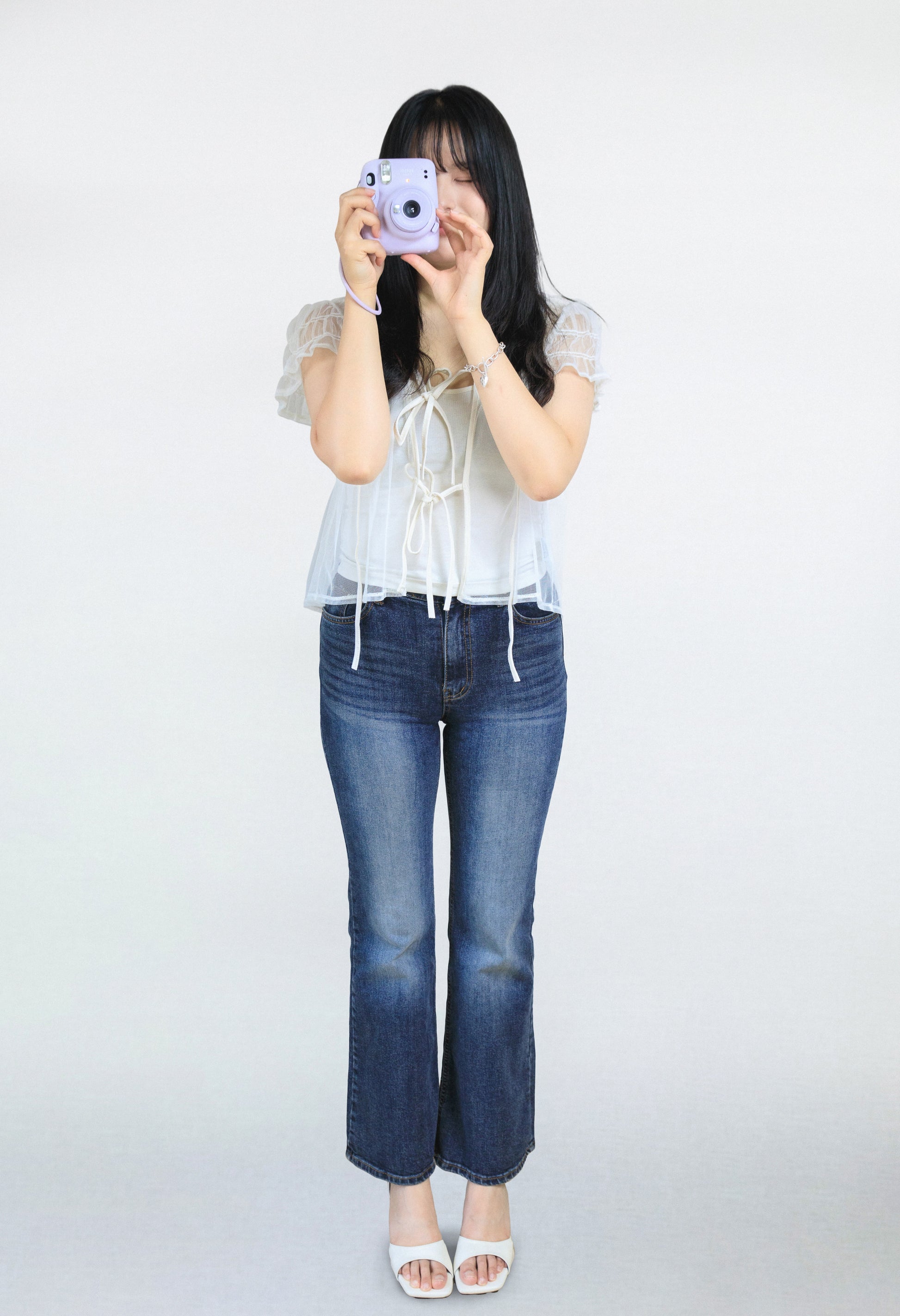 Stretch Boot-cut Denim Pants Jeans Wide