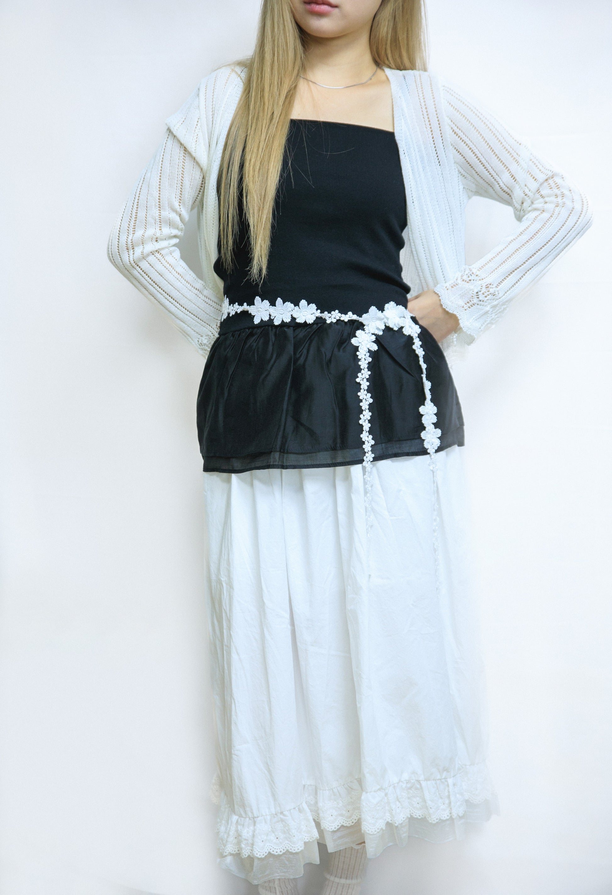 Ribbon Cloud Peplum Top
