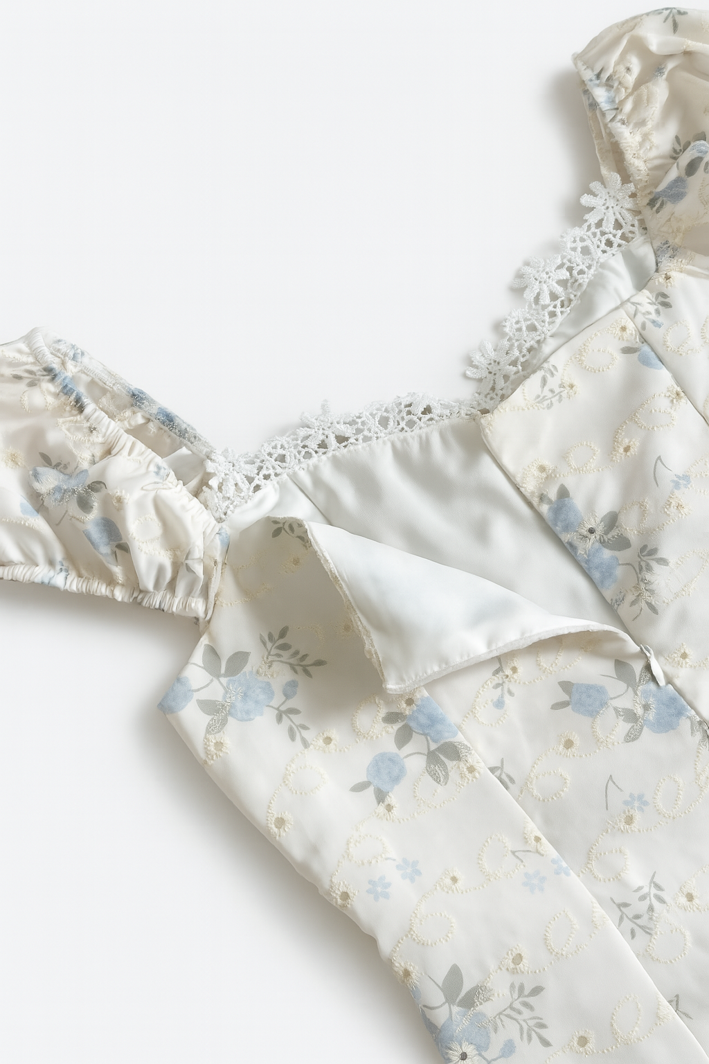 Rosy Feminine Lace Flower Dress
