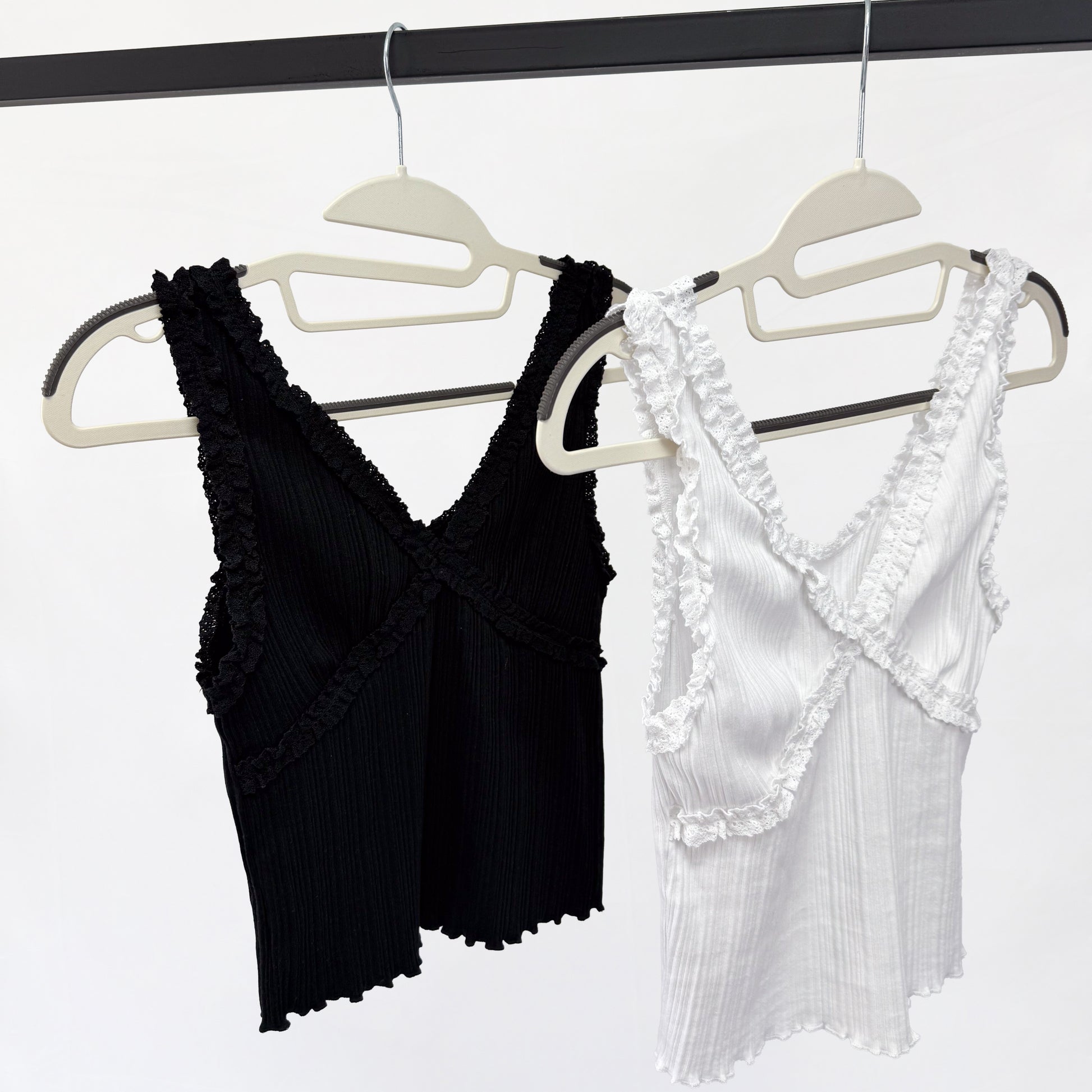 Shirred V-neck Sleeveless Top