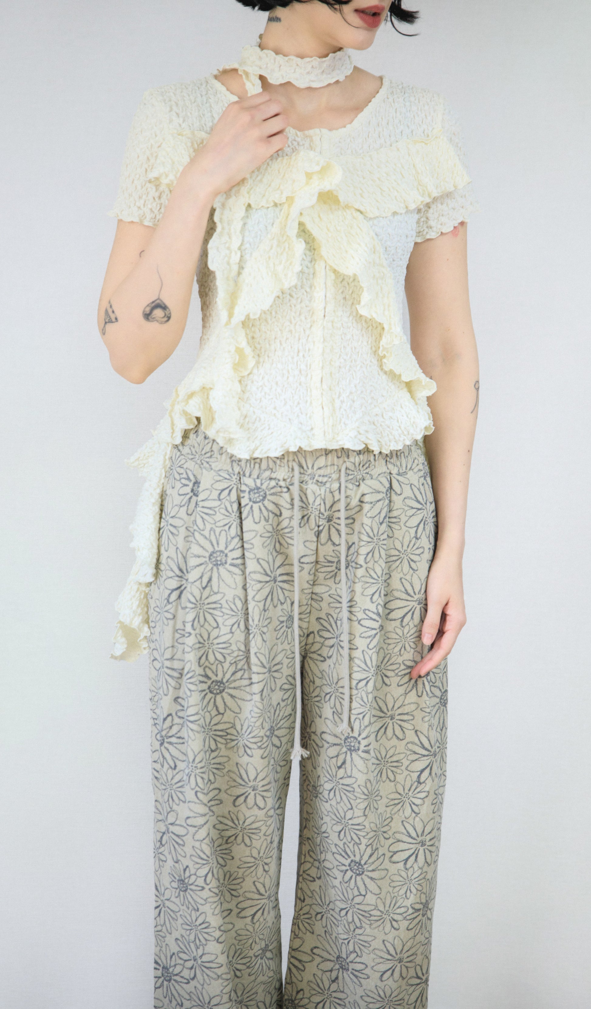 Wrinkle Frill Blouse