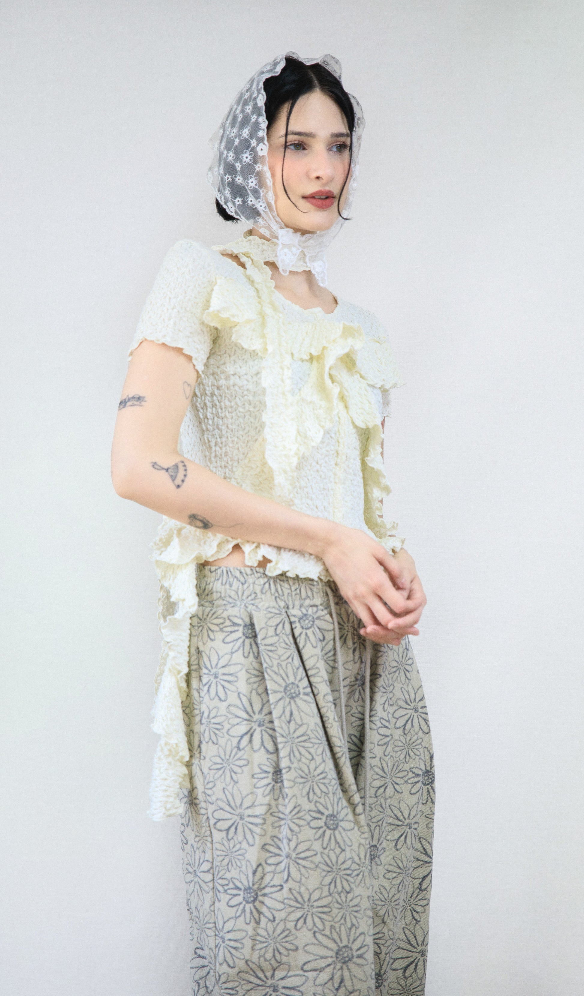 Wrinkle Frill Blouse