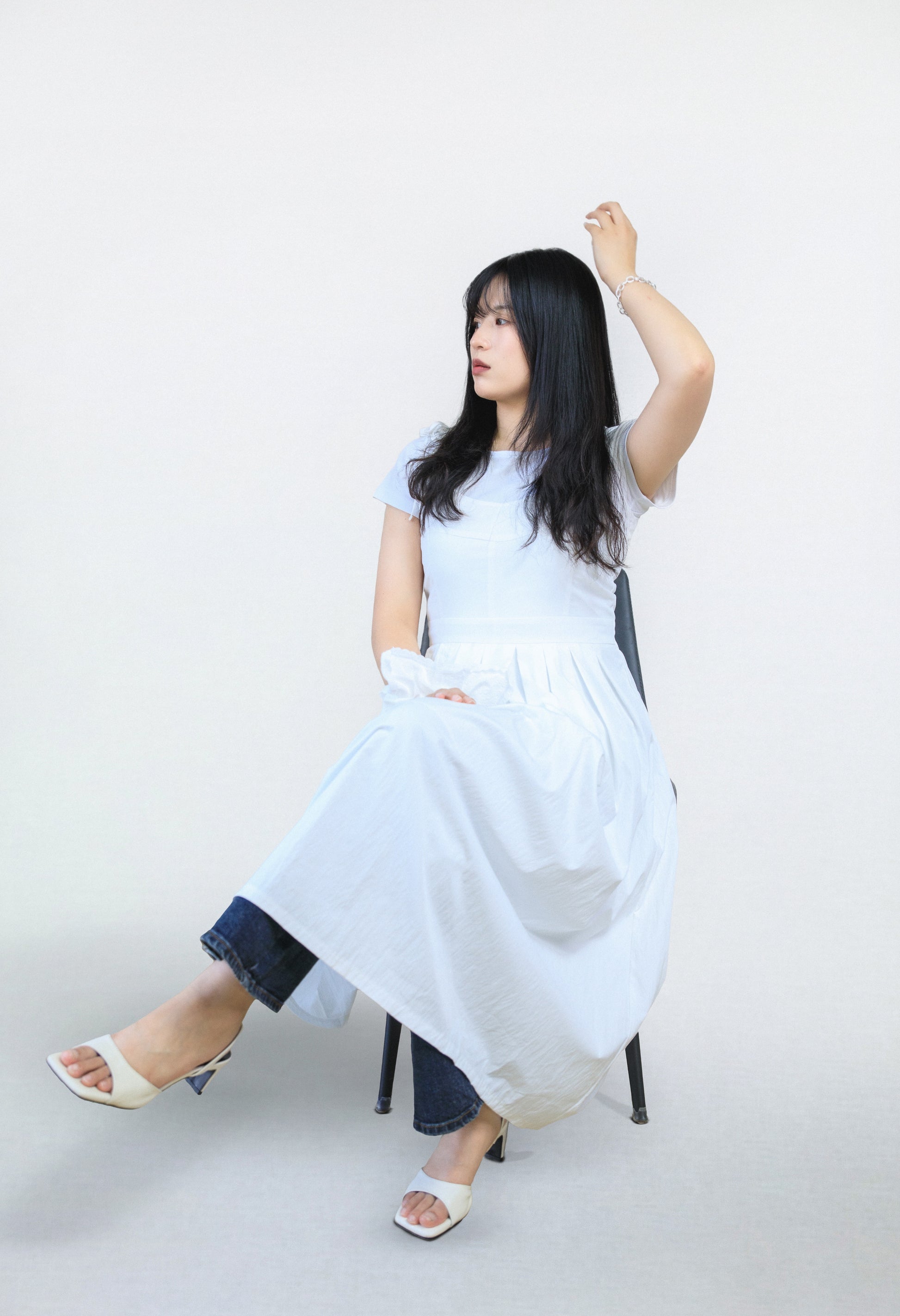 Sleeveless Pleated Long Dress
