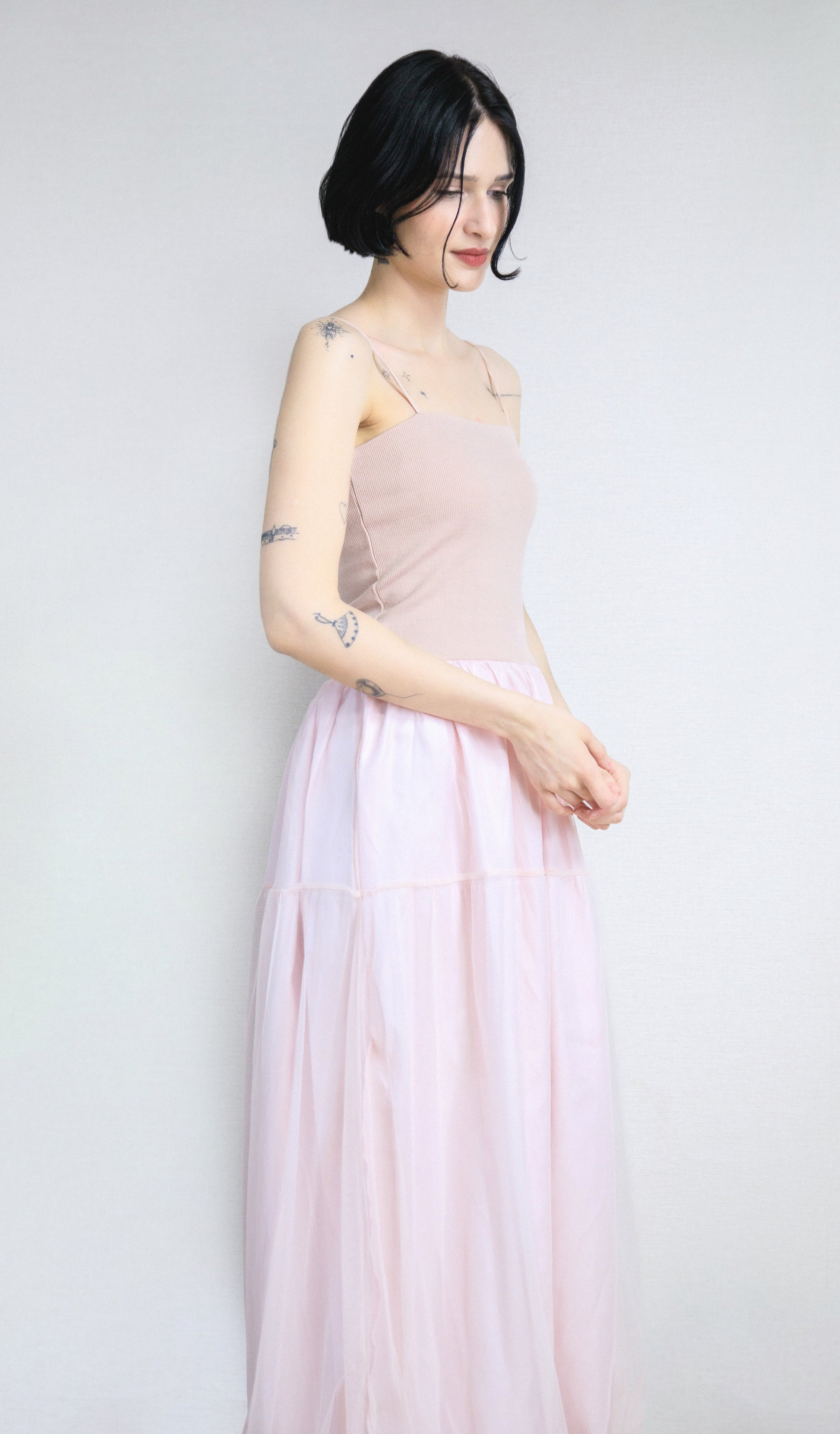 Shirred Balloon Dress