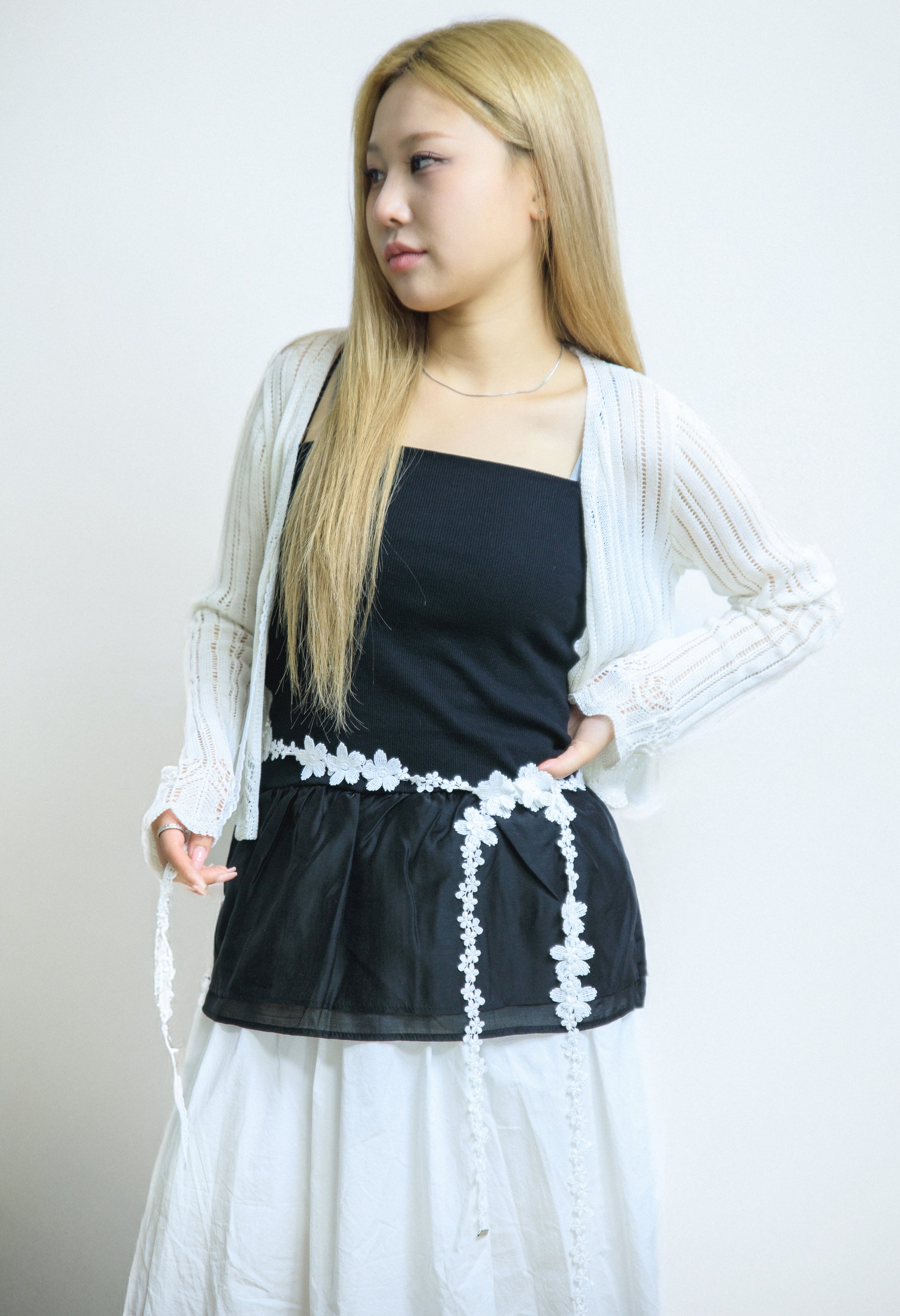 Ribbon Cloud Peplum Top